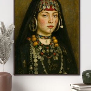 Amazigh Berber Woman Portrait Digital Download Wall Art Illustration