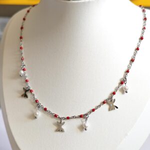 Amazigh Berber Tifinagh Yaz Kabyle Beaded Necklace with Pendant