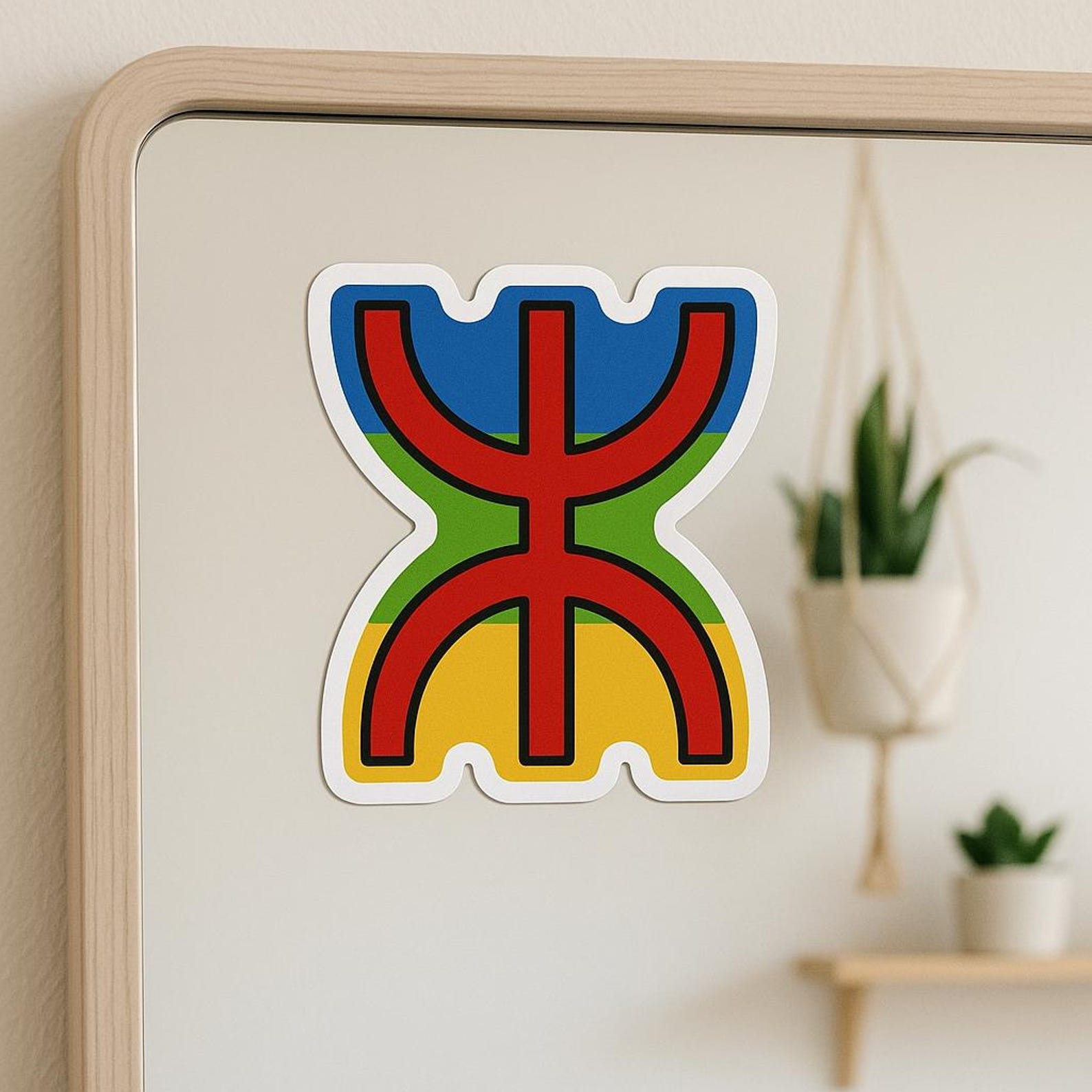 Amazigh Yaz Flag Sticker Berber Symbol Cultural Decal
