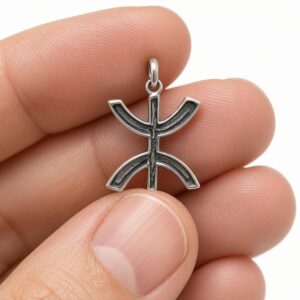 Amazigh Berber Yaz Symbol Sterling Pendant Jewelry Necklace