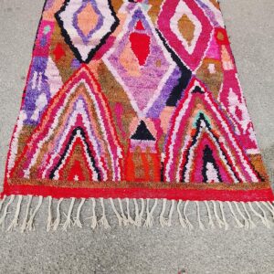 Berber Colorful Geometric Amazigh Handmade Tribal Rug with Ready Ship