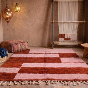 Amazigh Custom Berber Wool Rug for Living Room Handmade Design