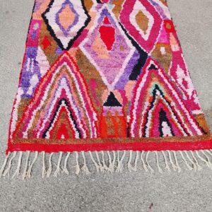 Berber Colorful Geometric Amazigh Handmade Tribal Rug with Ready Ship