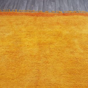 Berber Beni Ourain Vintage Orange Wool Rug Handmade Floor Decor