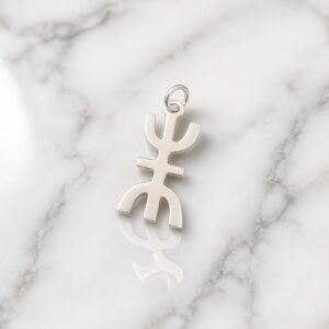 Sterling Silver Amazigh Yaz Symbol Pendant Necklace Berber Jewelry