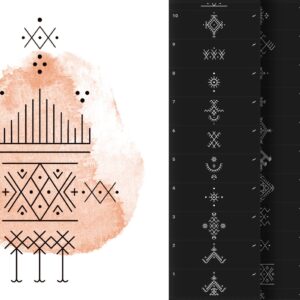 Amazigh Berber Procreate Tattoo Stamps Brushes Digital Download Set