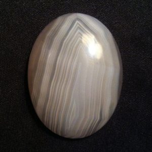 Berber Agate White Banded Oval Cabochon Stone 40X30mm