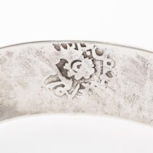 Berber Floral Patterns Silver Bracelet with Century Hallmark Design