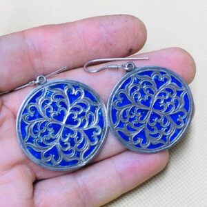 Amazigh Tuareg Handmade Silver Berber Inspired Ethnic Earrings