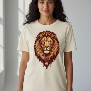 Amazigh Berber Lion T-Shirt with Traditional Art Graphic Tee