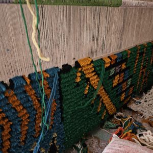 Berber Boujaad Handwoven Colorful Abstract Wool Area Rug
