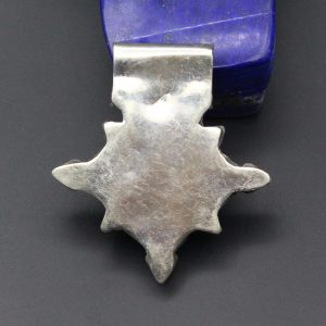 Berber Tuareg Sterling Silver Pendant with Colorful Enamel Design