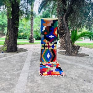 Berber Hand Knotted Azilal Wool Rug Custom Design
