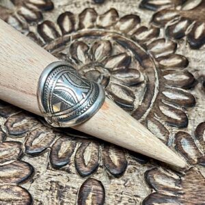 Amazigh Tuareg Chevalière arrondie massif Artisanat Silver Ring