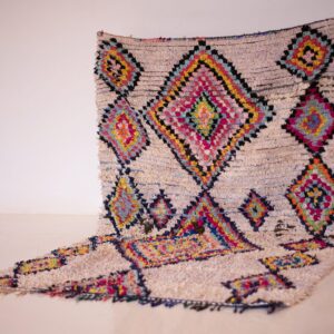 Berber Boucherouite Colorful Handwoven Patterns Kids Room Rug
