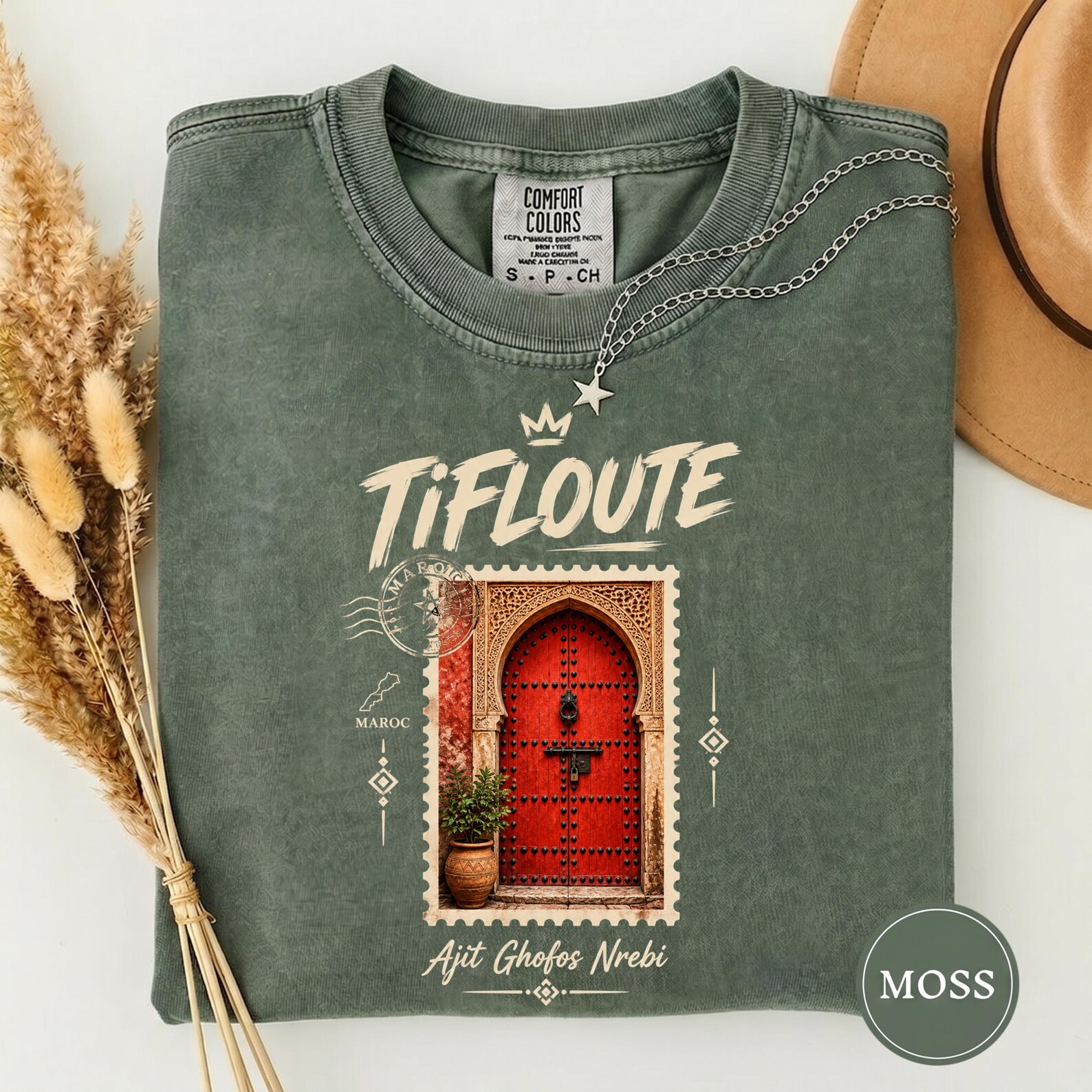 Amazigh Tifloute Berber Traditional Door Art Heritage T-Shirt