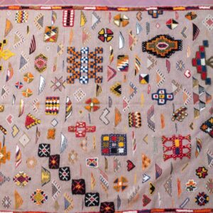Berber Handwoven Taznakht Wool Rug With Natural Artisan Design