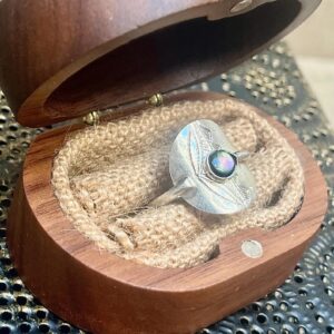 Amazigh Tuareg massif réglable Nacre Ring Berber Silver Jewelry Design
