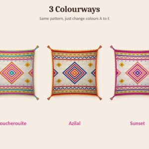 Amazigh Berber Boucherouite Azilal Crochet Pillow Pattern PDF