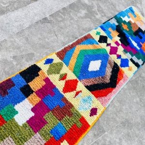 Berber Hand Knotted Azilal Wool Rug Custom Design