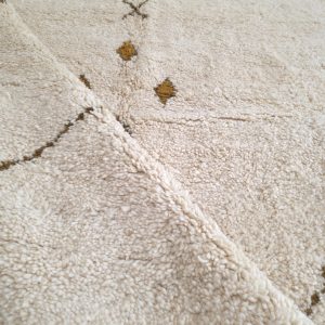 Berber Beni Ourain Diamond Ivory Wool Area Rug