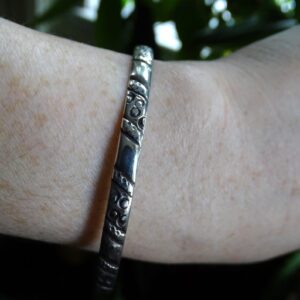 Vintage Amazigh Berber High-Grade Fine Silver Bangle Bracelet