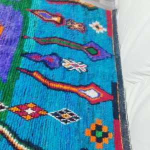Berber Azilal Beni Ourain Boujaad Wool Rug Abstract Design