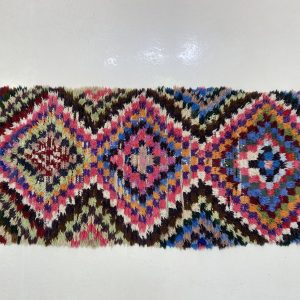 Berber Vintage Kilim Runner Handmade Recycled Thread Rug