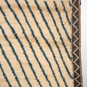 Amazigh Taznakht Berber Ivory Black Geometric Wool Rug