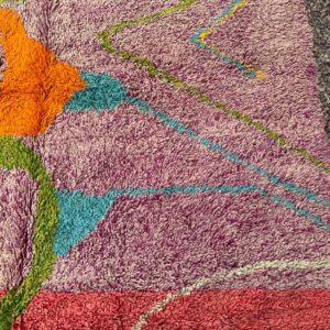 Amazigh Berber Colorful Abstract Tribal Area Rug Handmade Carpet