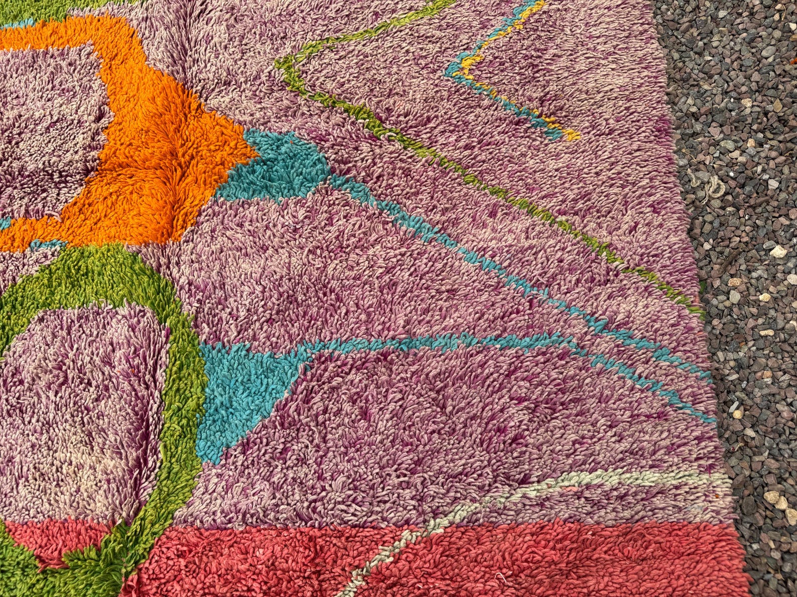 Amazigh Berber Colorful Abstract Tribal Area Rug Handmade Carpet