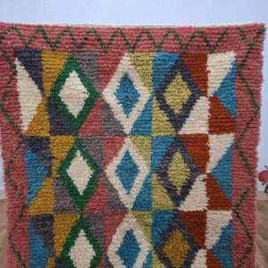 Berber Beni Ourain Handmade Wool Rug With Amazigh Patterns