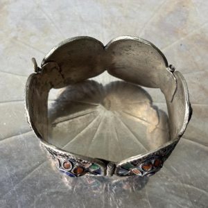 Amazigh Traditioneller Berber Kabyle Mid Century Enamel Bracelet