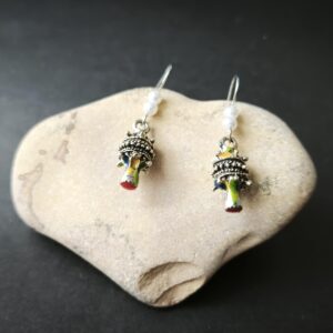 Amazigh Berber forme Tête Snake Head Earrings with Kabyle Design