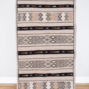 Traditional Amazigh Kabyle Wool Rug Artisanal Cultural Carpet