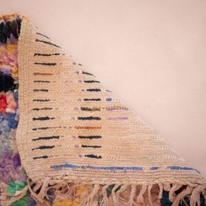 Amazigh Boucherouite Berber Runner Rug Handwoven Tribal Wool Style