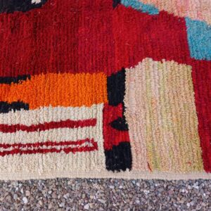 Amazigh Custom Abstract Berber Wool Rug Geometric Handmade Artisan Carpet