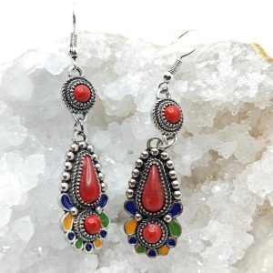 Amazigh Kabyle Berber Earrings with Traditional Ethnic Design