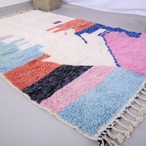 Berber Amazigh Custom HandWoven Wool Rug for Living Spaces