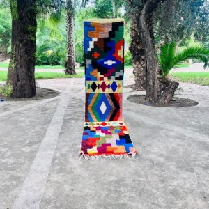 Berber Hand Knotted Azilal Wool Rug Custom Design