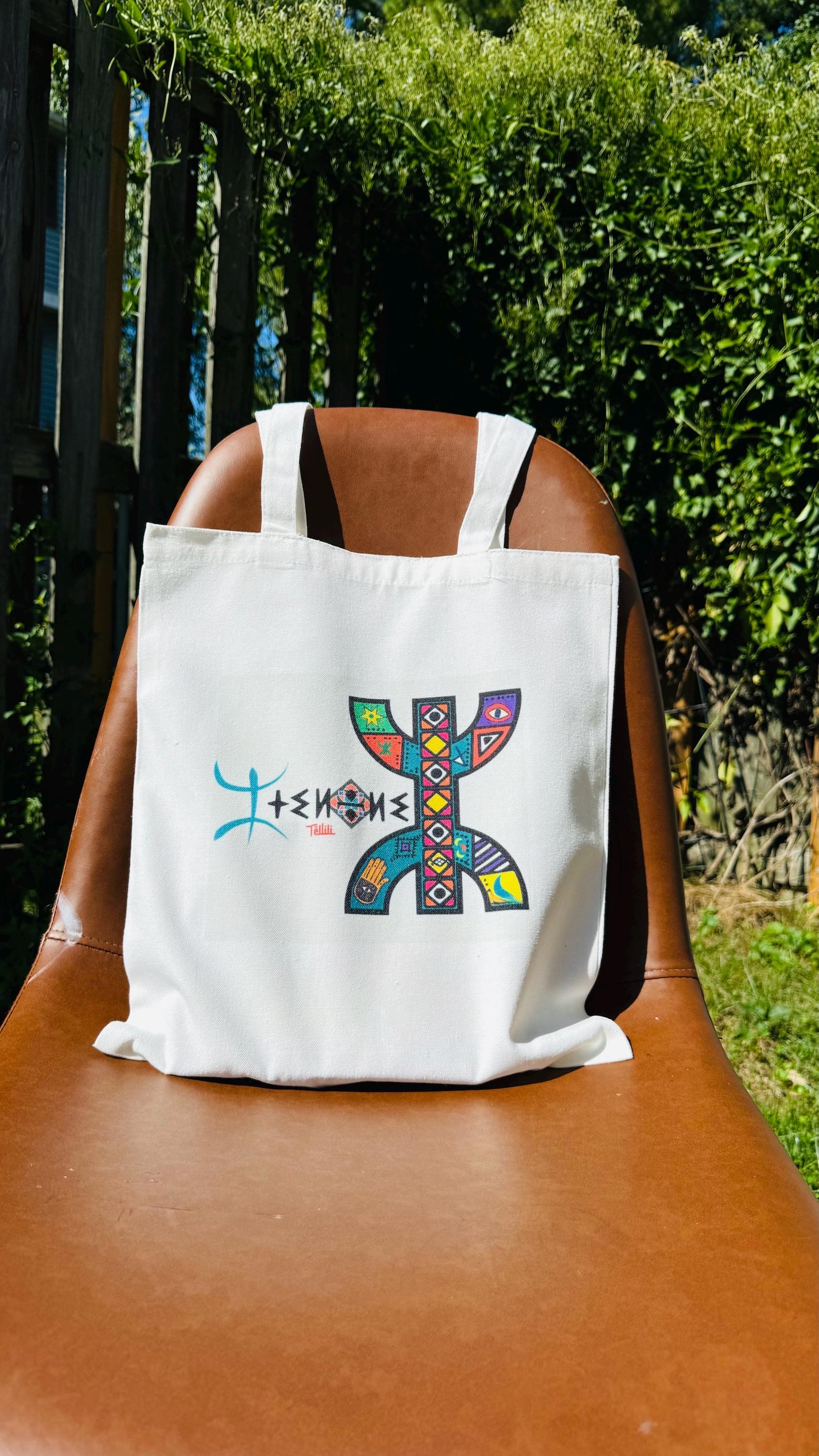 Amazigh Tote Bag with Traditional Identity Inspired Designs