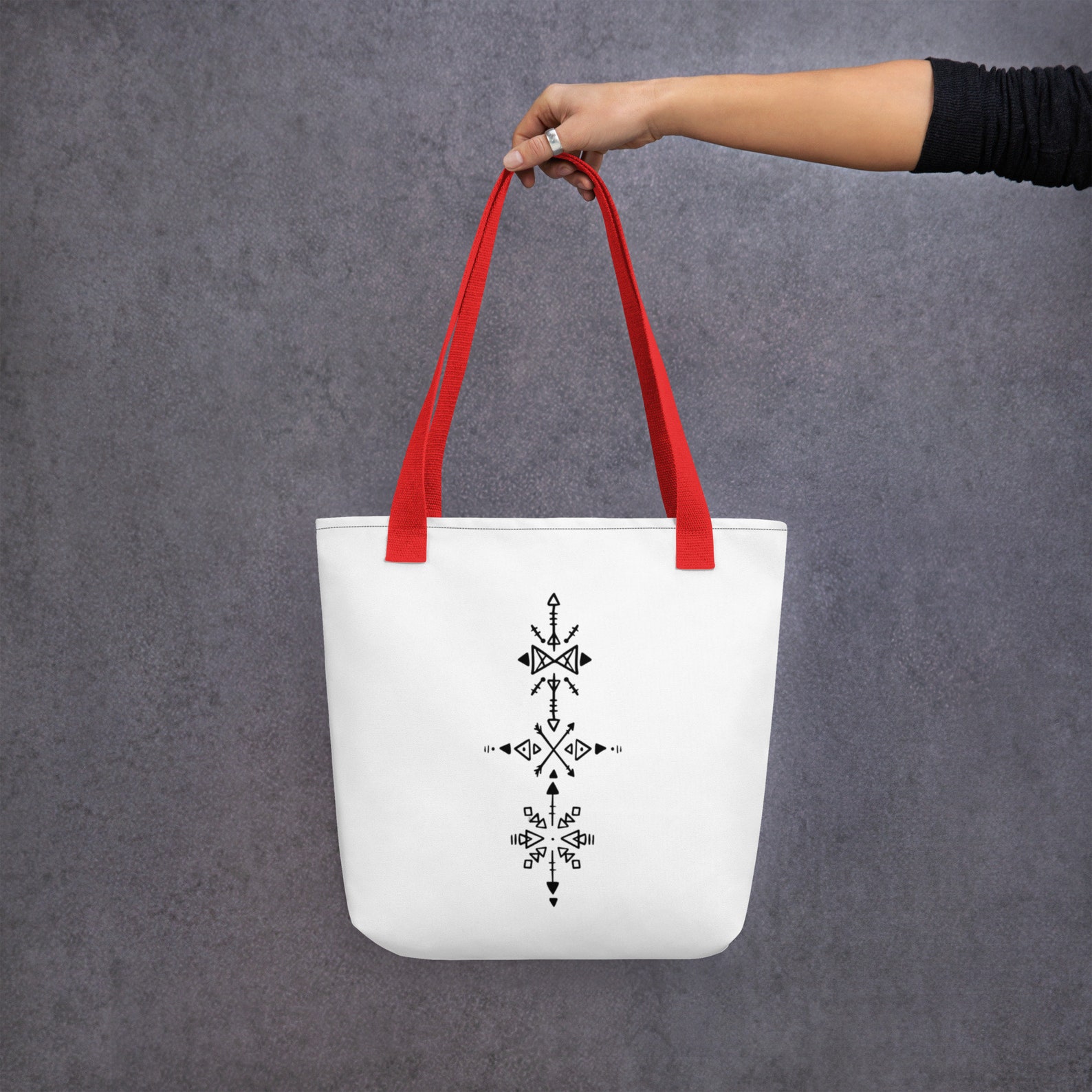 Amazigh Berber Kabyle Tifinagh Motifs Design Tote Bag