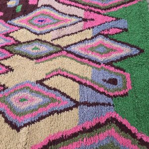 Amazigh Colorful Azilal Abstract Berber Area Rug Together to Create Design