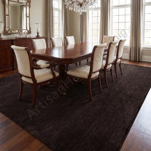 Berber Handloom Wool Rug Dark Walnut Brown Modern Decor Carpet