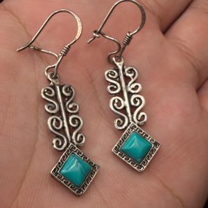 Berber Antique Silver Earrings with Hand Engraved Jewelry Design