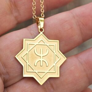 Amazigh Berber Yaz Tifinagh Symbol Stainless Steel Necklace