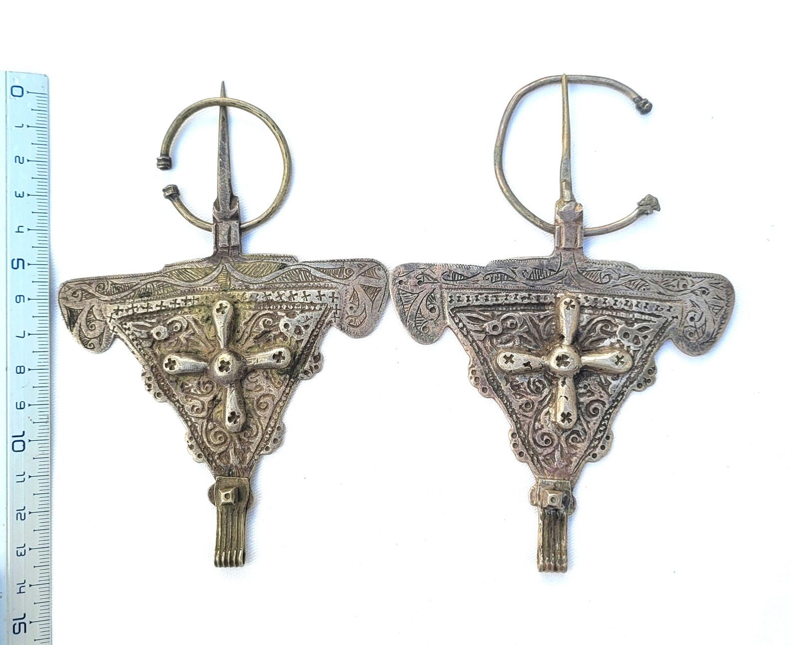 Amazigh Tifinagh Haha Paire Fibules Bélier Jewelry Set Berber