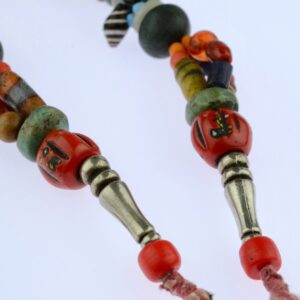 Vintage Berber Tagmout Amazigh Necklace with Coral Lapis Lazuli Carnelian