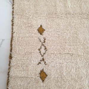 Berber Beni Ourain Diamond Ivory Wool Area Rug