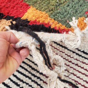 Amazigh Berber Handmade Wool Rug With Geometric Heritage Design